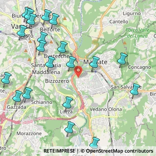 Mappa Via Bruno Buozzi, 21046 Malnate VA, Italia (2.9115)