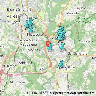 Mappa Via Bruno Buozzi, 21046 Malnate VA, Italia (1.54833)