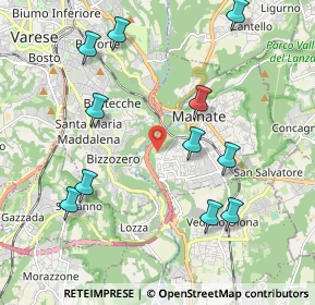 Mappa Via Buozzi, 21046 Malnate VA, Italia (2.21364)