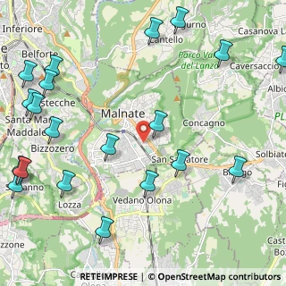 Mappa Via Francesco Baracca, 21046 Malnate VA, Italia (3.0135)