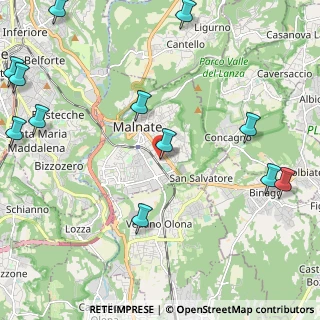 Mappa Via Francesco Baracca, 21046 Malnate VA, Italia (3.01)