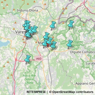 Mappa Via Francesco Baracca, 21046 Malnate VA, Italia (3.365)