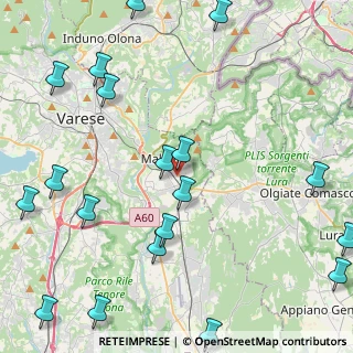 Mappa Via Francesco Baracca, 21046 Malnate VA, Italia (6.03632)