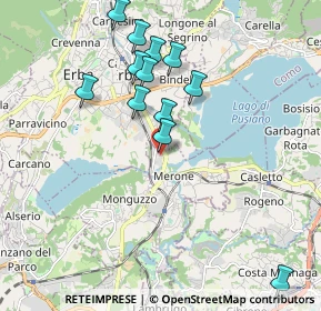Mappa Via VIII Marzo, 22046 Merone CO, Italia (1.8875)