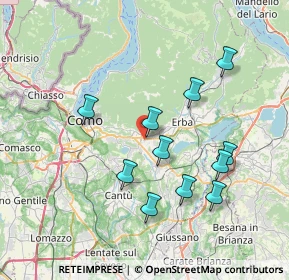 Mappa Via Luciano Manara, 22032 Albese Con Cassano CO, Italia (7.05545)