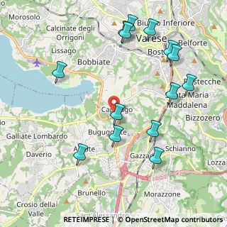 Mappa Via per Buguggiate, 21100 Varese VA, Italia (2.32071)