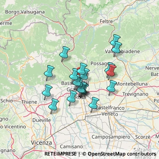 Mappa Via Vincenzo Monti, 36060 Romano D'ezzelino VI, Italia (10.6205)