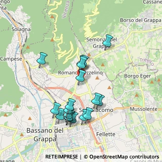 Mappa Via Vincenzo Monti, 36060 Romano D'ezzelino VI, Italia (1.82889)