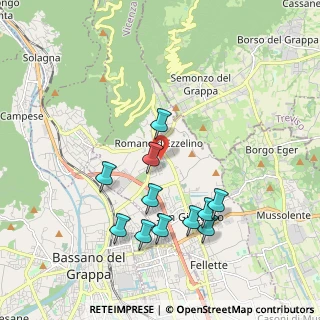 Mappa Via Vincenzo Monti, 36060 Romano D'ezzelino VI, Italia (1.88636)