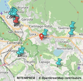 Mappa Via Enrico Fermi, 22030 Lipomo CO, Italia (2.8825)