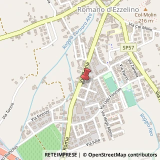 Mappa Via Roma, 79, 36060 Romano d'Ezzelino, Vicenza (Veneto)