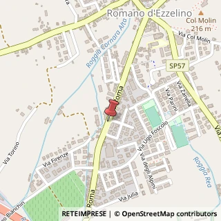 Mappa Via roma 18, 36060 Romano d'Ezzelino, Vicenza (Veneto)