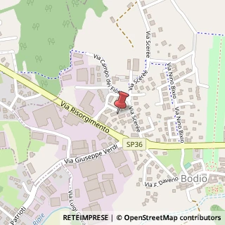Mappa Via Sacro Monte, 4, 21020 Bodio VA, Italia, 21020 Bodio Lomnago, Varese (Lombardia)