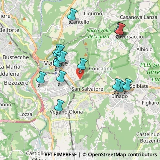 Mappa Via Settembrini, 21046 Malnate VA, Italia (1.97176)