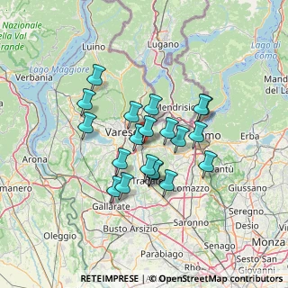 Mappa Via Settembrini, 21046 Malnate VA, Italia (10.709)