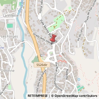 Mappa Strada la Villette, 2, 11013 Courmayeur, Aosta (Valle d'Aosta)