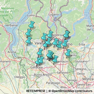 Mappa Via Luigi Settembrini, 21046 Malnate VA, Italia (10.7125)