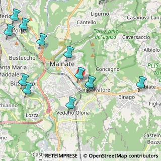 Mappa Via Luigi Settembrini, 21046 Malnate VA, Italia (2.62923)