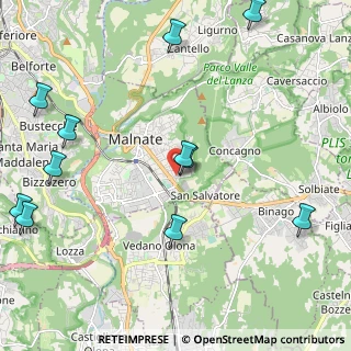 Mappa Via Luigi Settembrini, 21046 Malnate VA, Italia (2.71818)