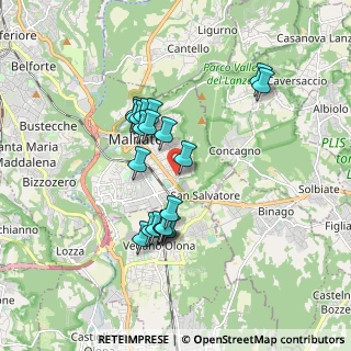 Mappa Via Luigi Settembrini, 21046 Malnate VA, Italia (1.53)