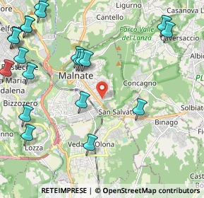 Mappa Via dei Mille, 21046 Malnate VA, Italia (2.814)