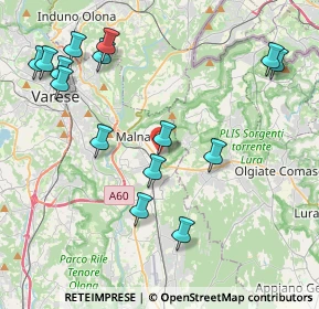 Mappa Via dei Mille, 21046 Malnate VA, Italia (4.68667)