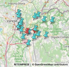 Mappa Via dei Mille, 21046 Malnate VA, Italia (3.148)