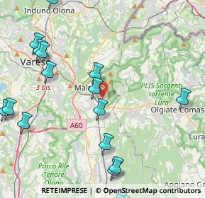 Mappa Via Luigi Settembrini, 21046 Malnate VA, Italia (6.0595)