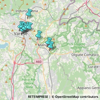 Mappa Via Luigi Settembrini, 21046 Malnate VA, Italia (4.42364)