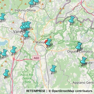 Mappa Via Luigi Settembrini, 21046 Malnate VA, Italia (6.6565)
