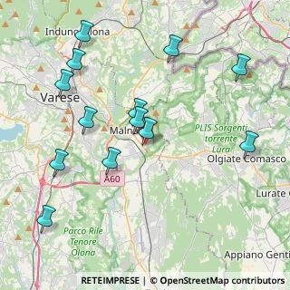 Mappa Via Luigi Settembrini, 21046 Malnate VA, Italia (4.49154)