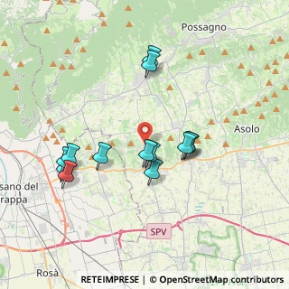 Mappa Via Castellaro, 31020 San Zenone degli Ezzelini TV, Italia (3.47077)