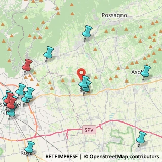 Mappa Via Castellaro, 31020 San Zenone degli Ezzelini TV, Italia (6.63765)