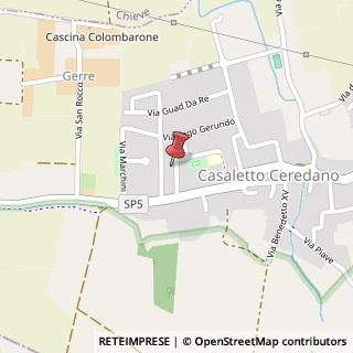 Mappa Via Piazzano, 7, 26010 Casaletto Ceredano, Cremona (Lombardia)
