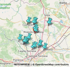 Mappa Strada del Guarasco, 10086 Rivarolo Canavese TO, Italia (11.07)