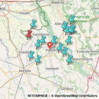 Mappa Via Caprera, 27029 Vigevano PV, Italia (6.845)