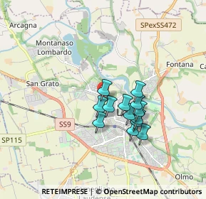 Mappa Via Alessandro Ciseri, 26900 Lodi LO, Italia (1.28538)