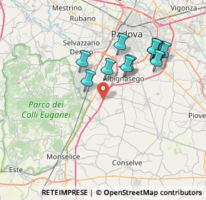 Mappa A13 Bologna - Padova, 35020 Carrara San Giorgio PD, Italia (7.14462)