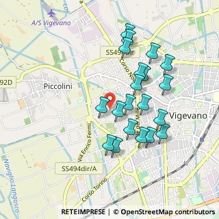 Mappa Via Vallere, 27029 Vigevano PV, Italia (0.866)