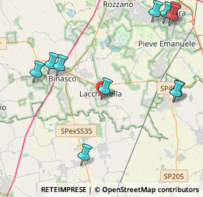 Mappa Via per Guzzafame, 20084 Lacchiarella MI, Italia (5.43455)