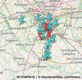 Mappa Via per Guzzafame, 20084 Lacchiarella MI, Italia (9.90941)