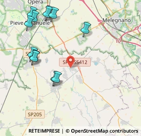 Mappa Via San Quirico, 27015 Landriano PV, Italia (4.895)
