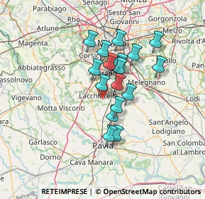 Mappa Via Giuseppe Garibaldi, 20084 Lacchiarella MI, Italia (10.27722)