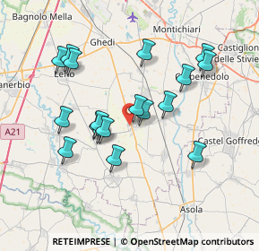 Mappa Via Cavour, 25010 Isorella BS, Italia (6.80333)