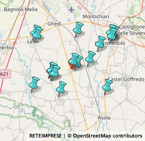 Mappa Via A.V.I.S., 25010 Isorella BS, Italia (6.90667)