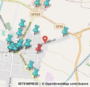 Mappa Corso Vercelli, 13043 Cigliano VC, Italia (0.624)