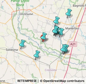 Mappa Via Suor Laura Aceti, 25027 Quinzano d'Oglio BS, Italia (6.57692)