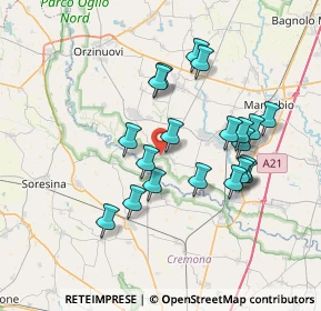 Mappa Via Suor Laura Aceti, 25027 Quinzano d'Oglio BS, Italia (6.6865)