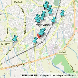 Mappa Via Gaetano Donizetti, 27029 Vigevano PV, Italia (1.0525)