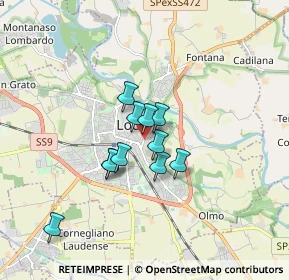 Mappa Via Cremonesi Secondo, 26900 Lodi LO, Italia (1.17182)